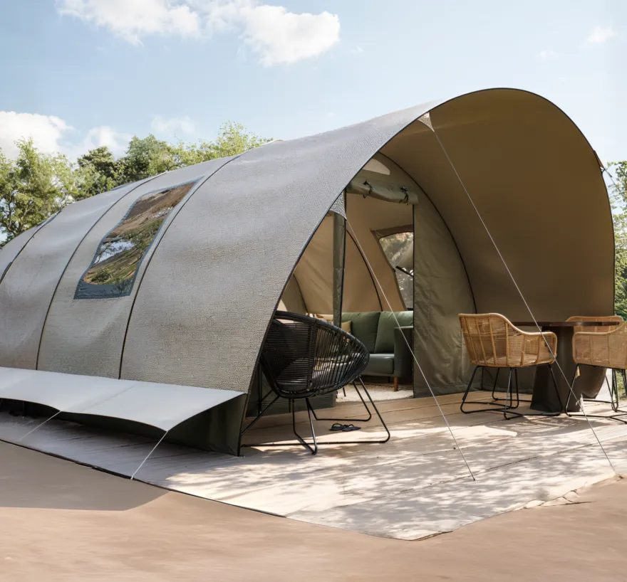 Visualisatie Dune Tent Deluxe op Camping Bakkum